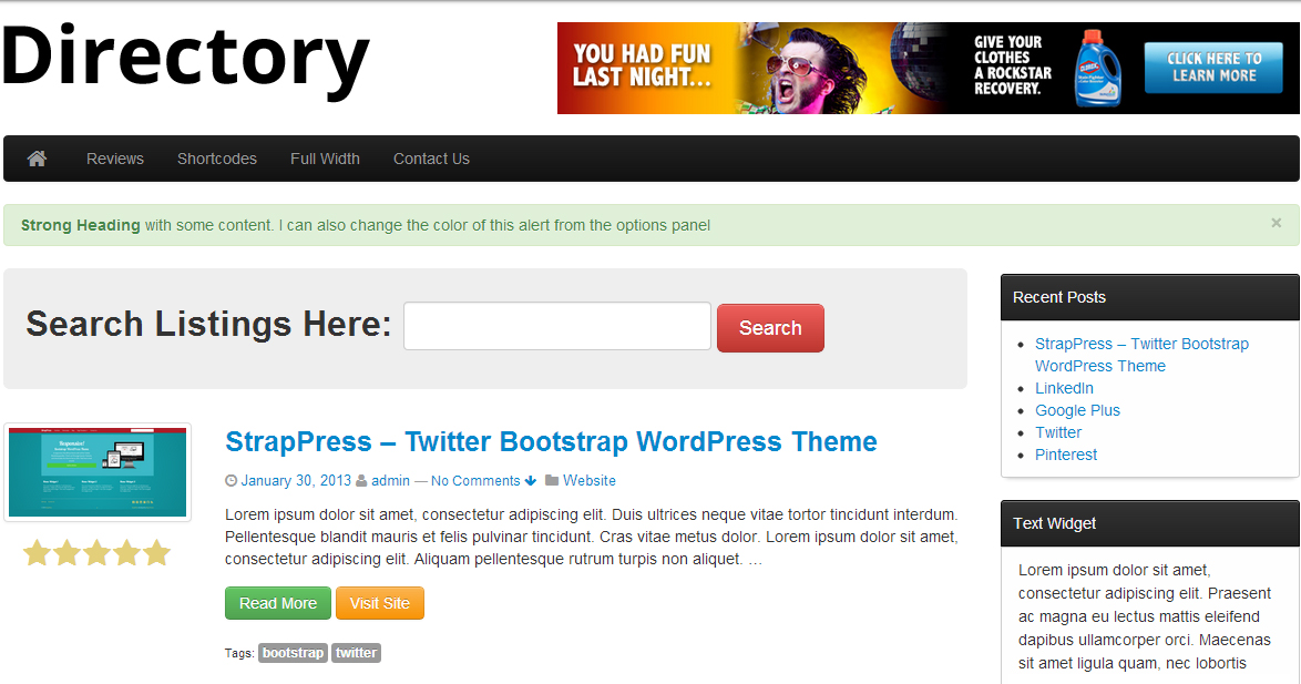 Bloginfo Template Directory In Wordpress