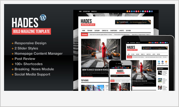 Hades - News WordPress Theme