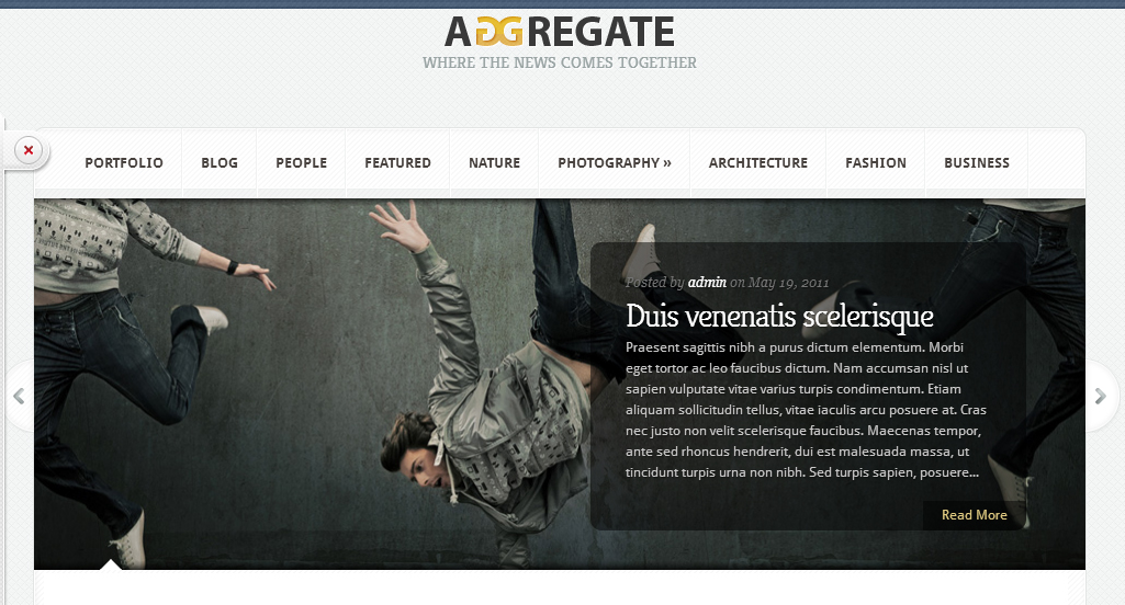 Aggregate WordPress Theme