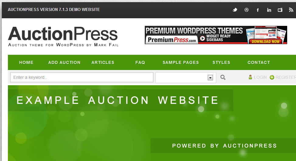Auction Press WordPress Template