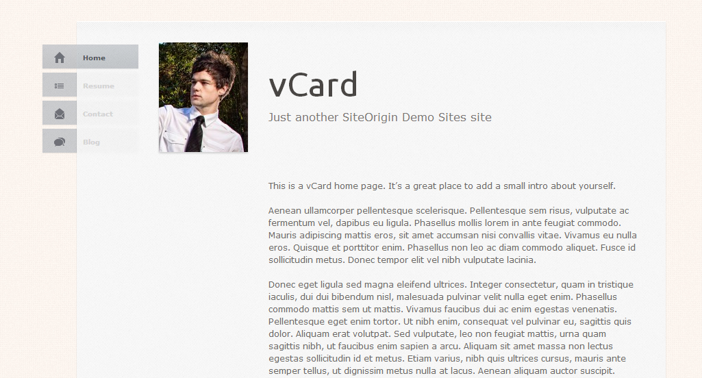 vCard WordPress Theme