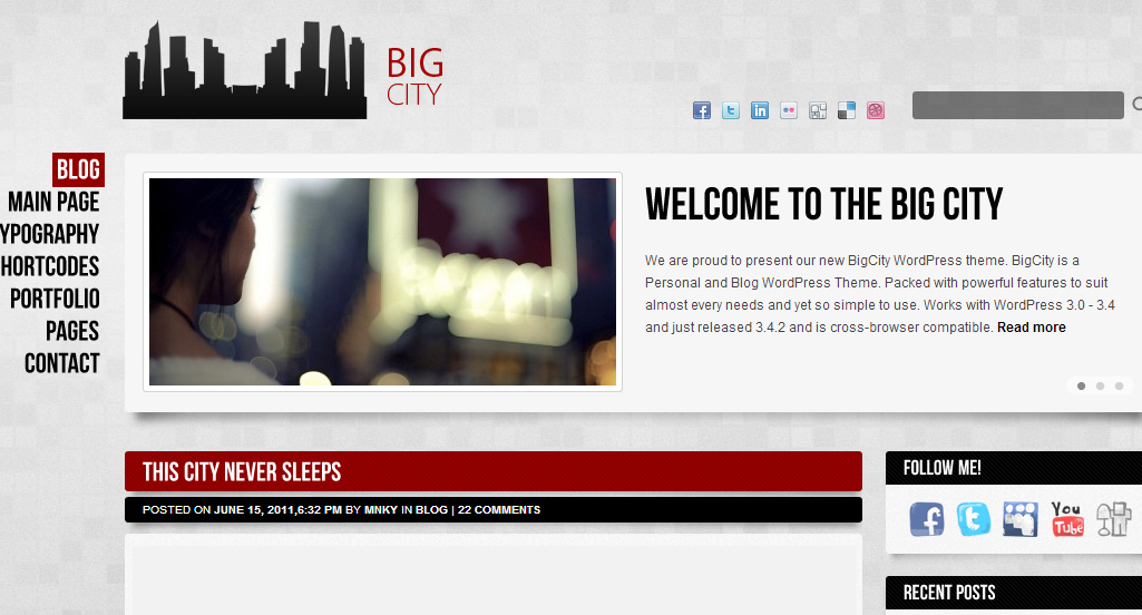 Big City WordPress Theme