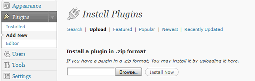 Upload a Plugin on WordPress