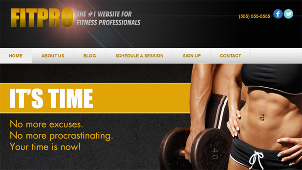 Wordpress Template for Fitness