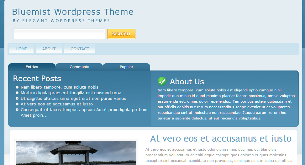 BlueMist WordPress Theme