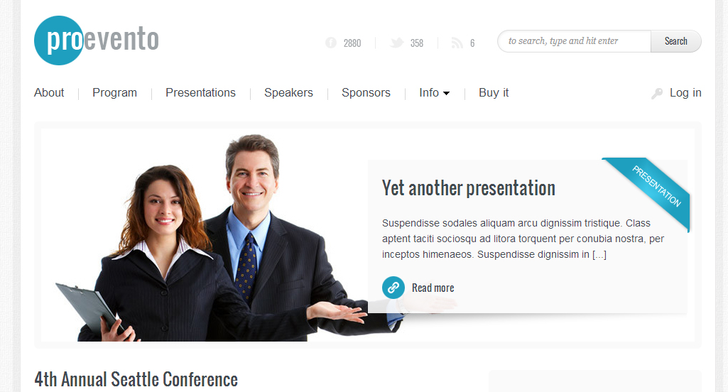 Evento - Event Management WordPress Theme