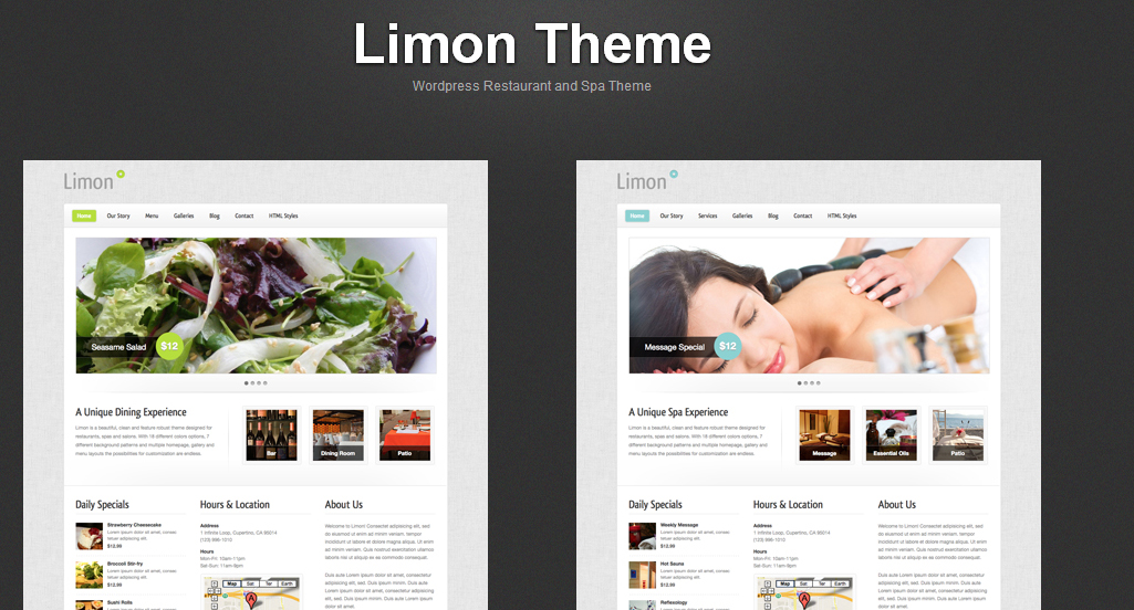 Limon WordPress Restaurant Theme
