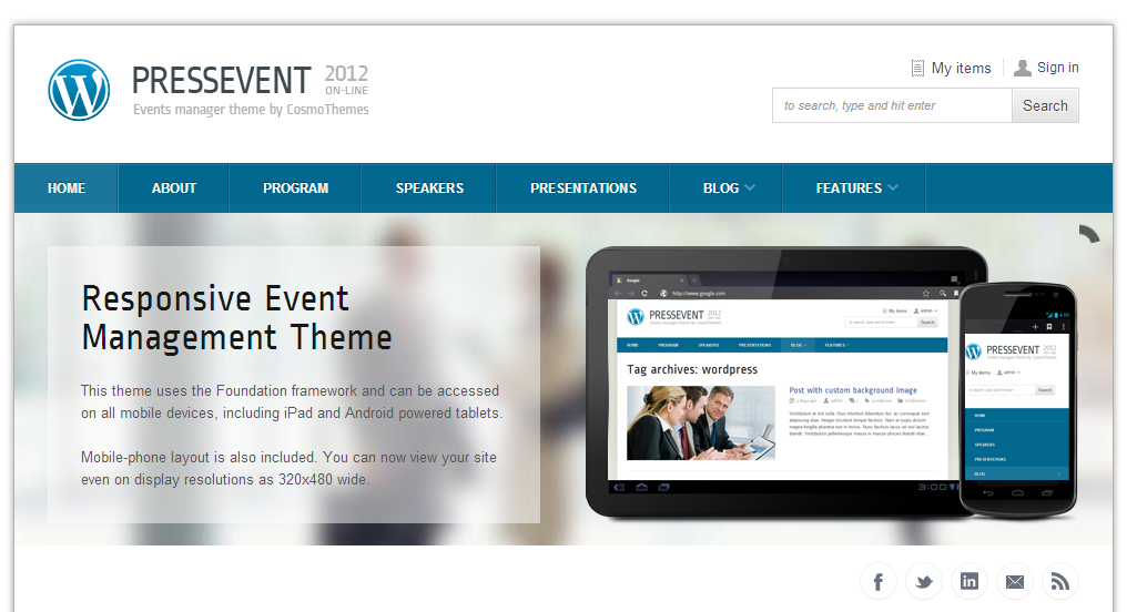 PressEvent - Event Management Theme