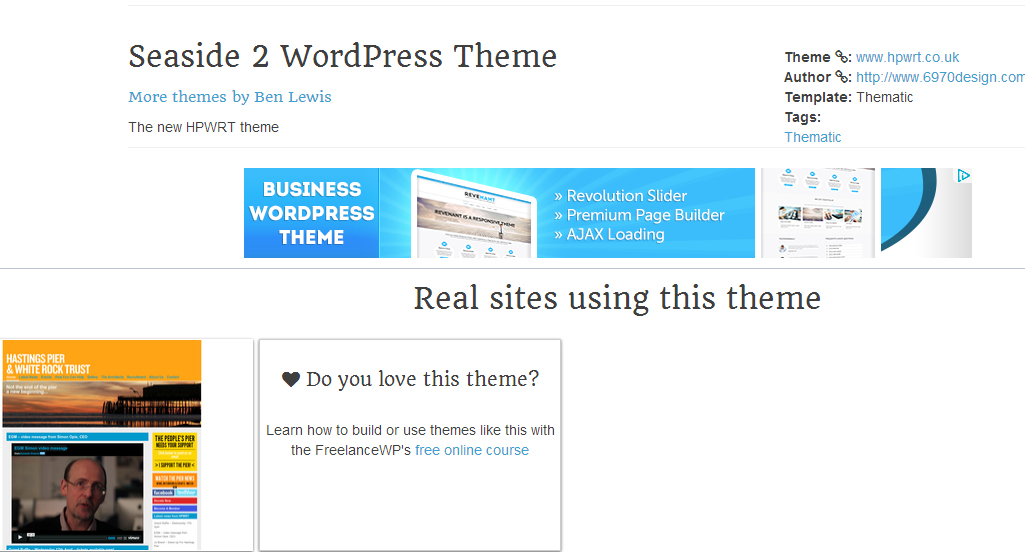 Sea Side WordPress Theme