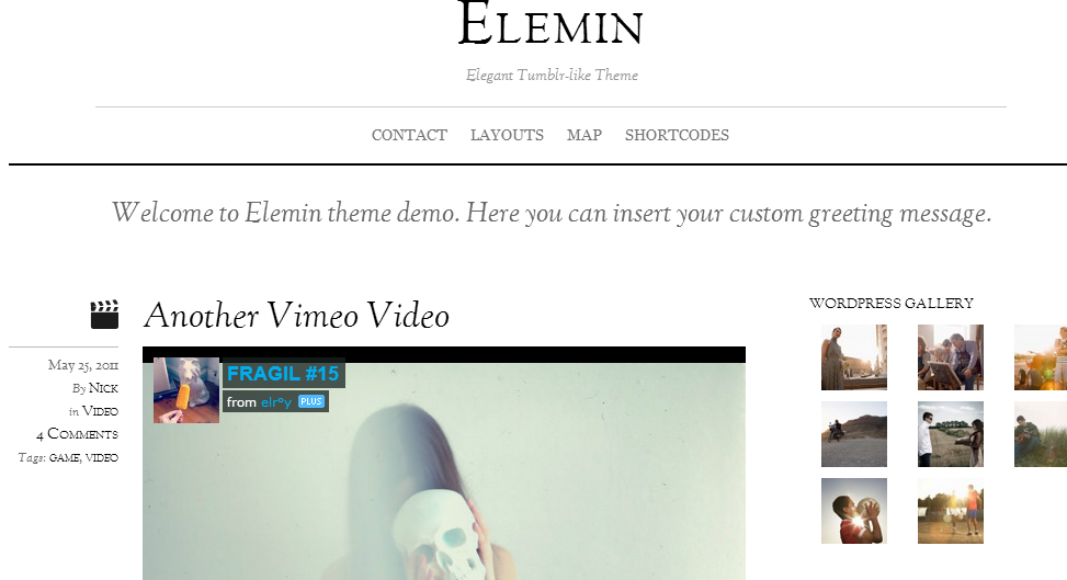 Elemin WordPress archive template
