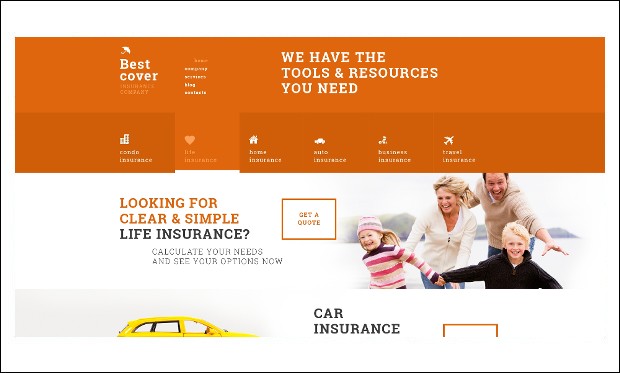 Online insurance Services - Insurance WordPress Themes
