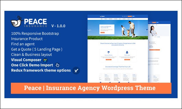 Peace - Insurance WordPress Themes