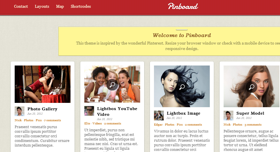 Pinboard WordPress Archive Theme