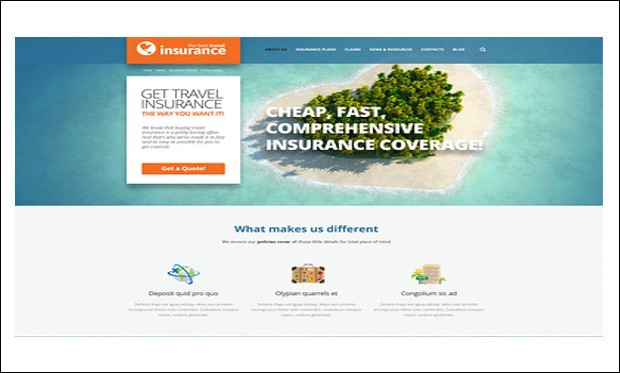 Travel Insurance Provider - Insurance WordPress Themes 