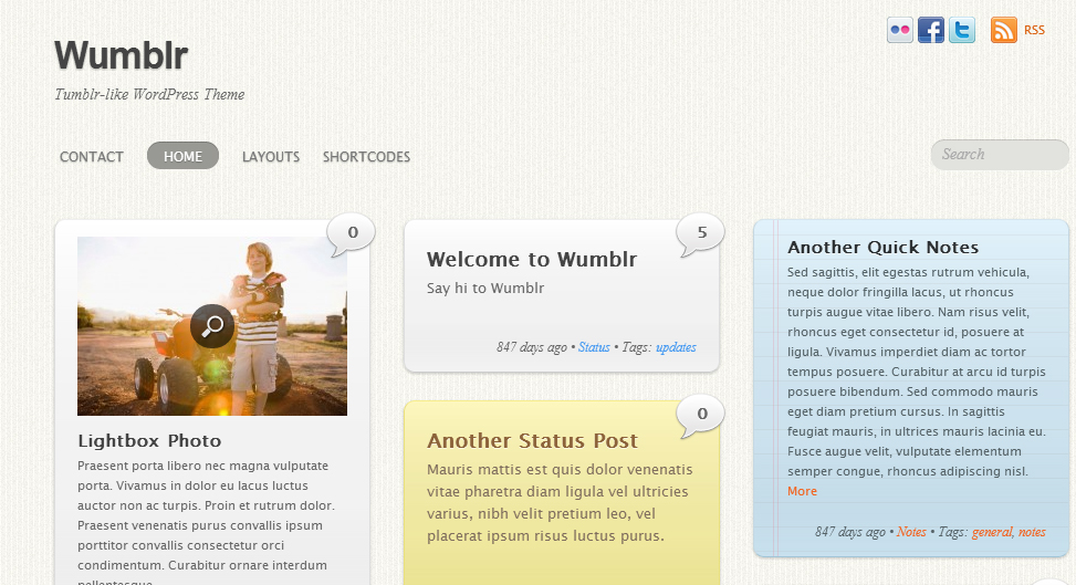 Wumblr WordPress Archive Template