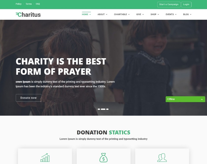 Charitus Multilingual Charity WordPress Theme