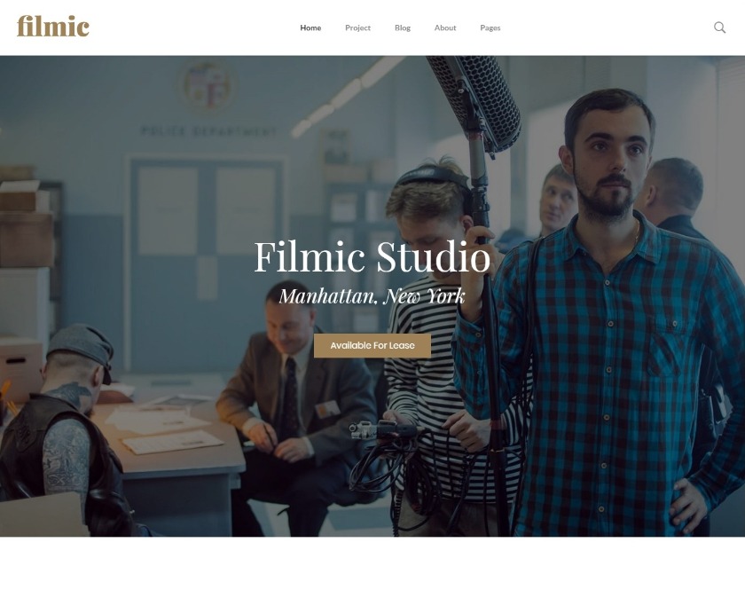 Filmic Film Studio vlog  WordPress Theme