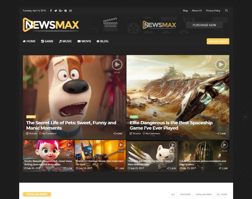 Newsmax Multi-Reason WordPress Theme