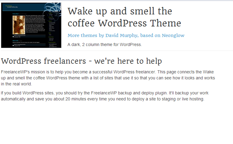 WakeUp – A WordPress Theme