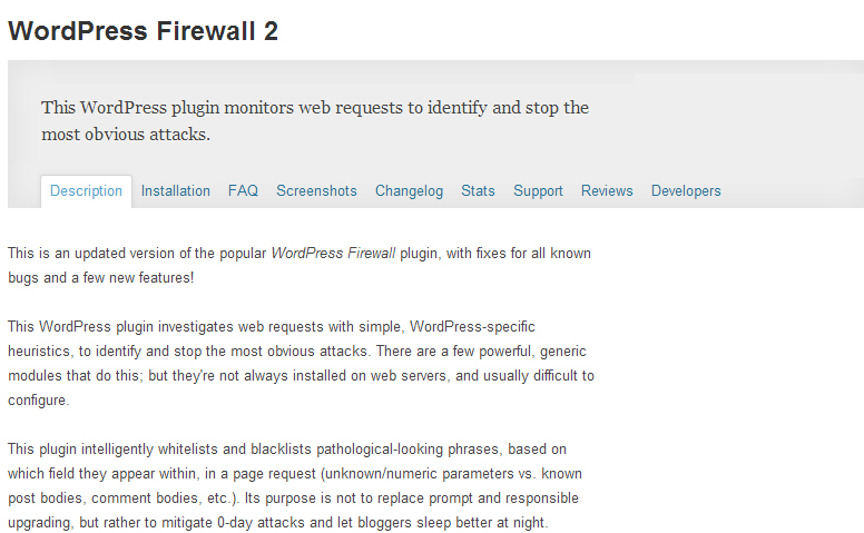 WordPress Firewall 2