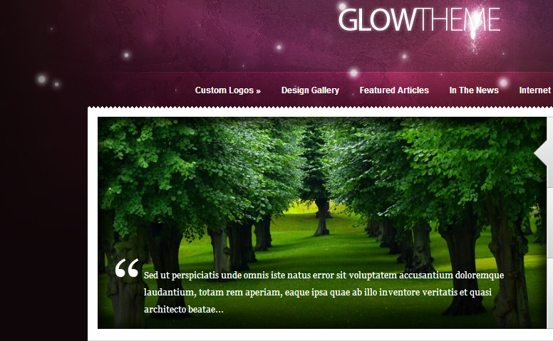 Glow WordPress theme