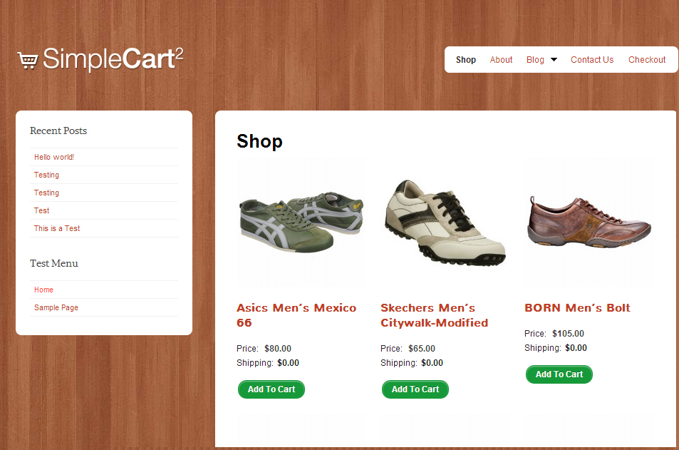 Simple Cart HTML5 Theme