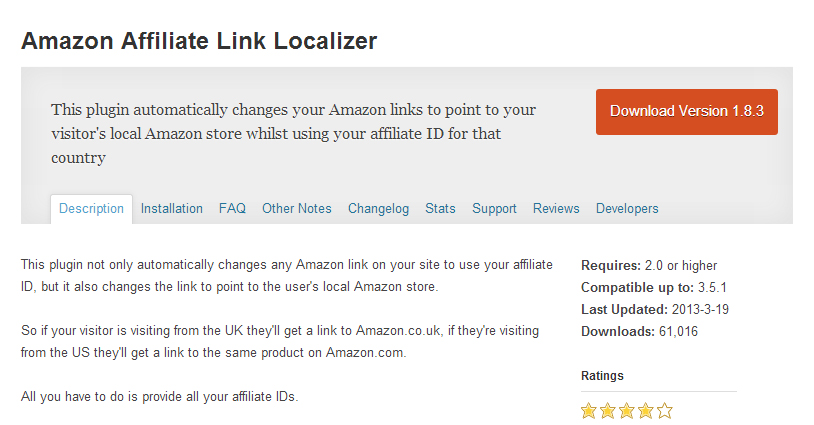 Amazon Affiliate Link Localizer