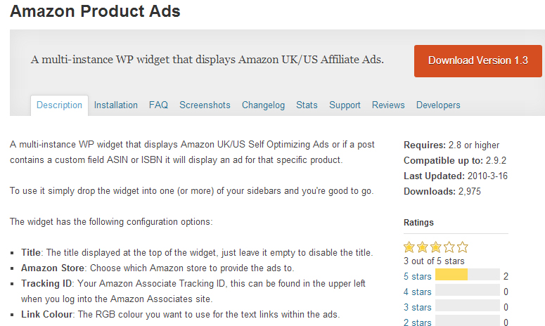 Amazon product ads plugin