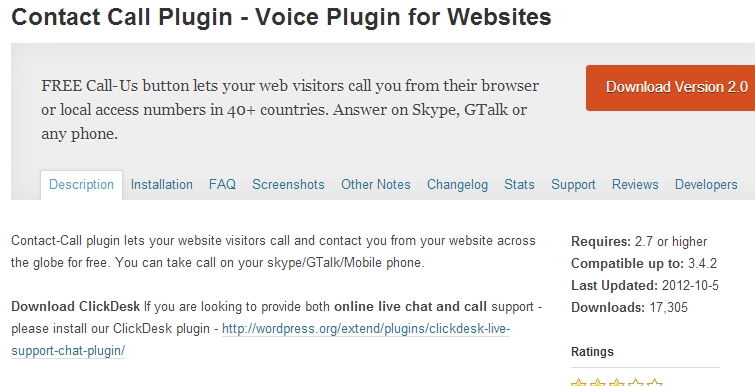 Contact Call plugin