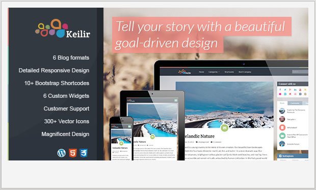 Keilir - Writers WordPress Theme