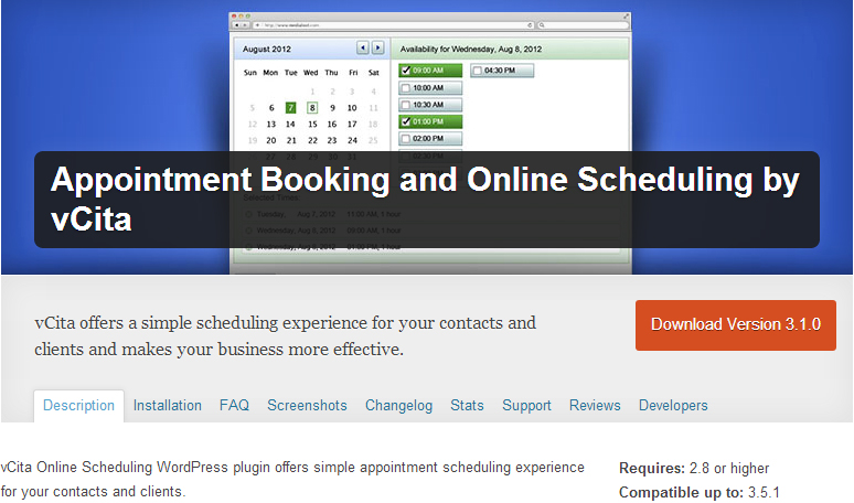 Online Scheduling and Appointment Booking plugin