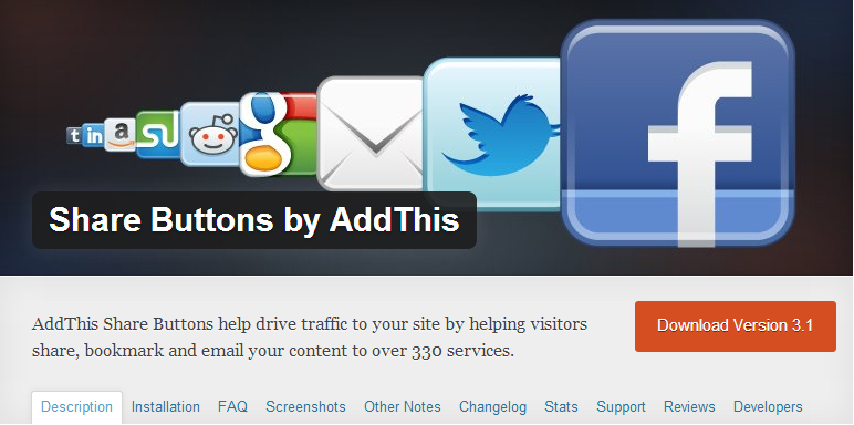 Share Buttons by AddThis plugin