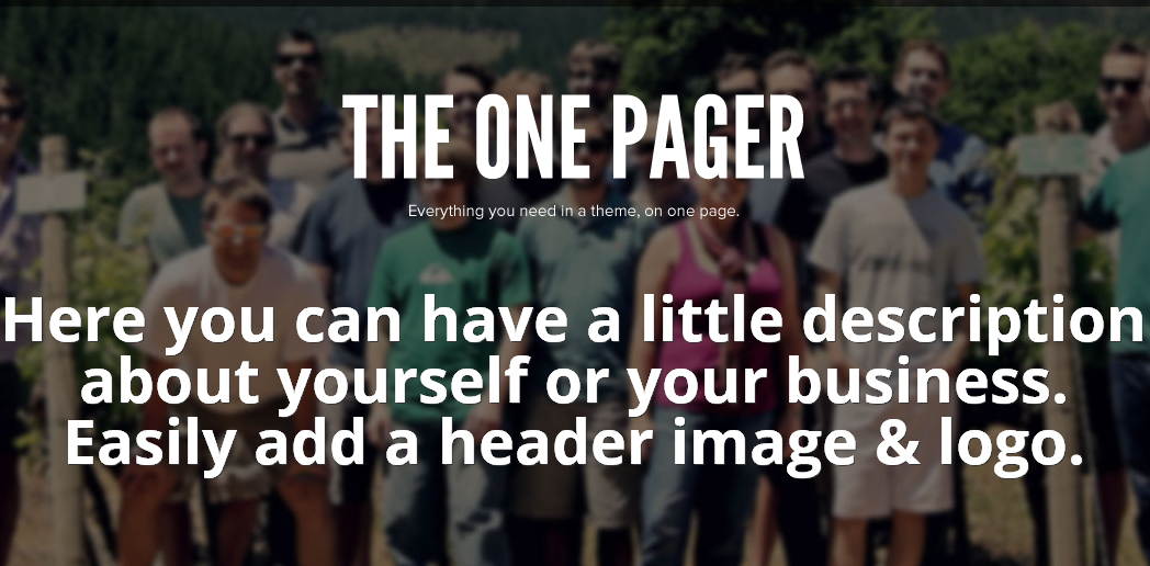 The One Pager - The One Pager