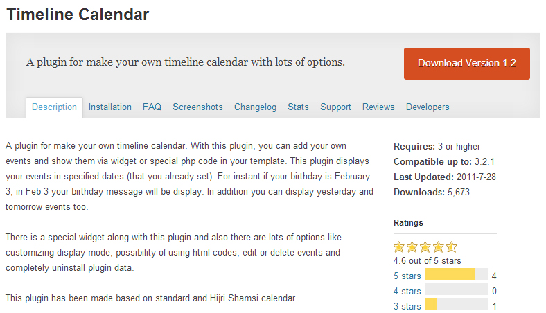 Timeline Calendar plugin