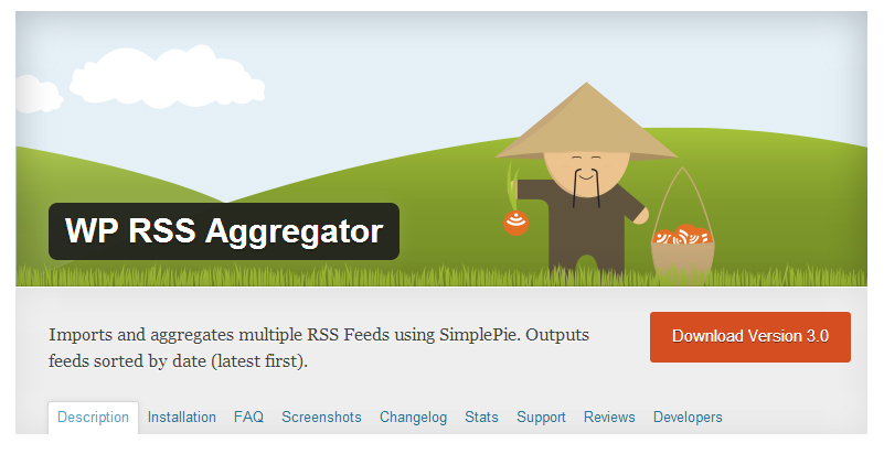 WP RSS aggregator plugin