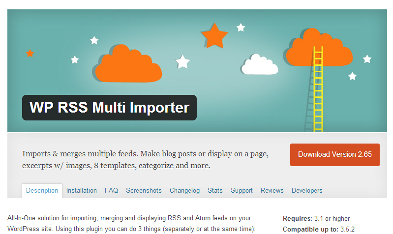 WP RSS multi importer plugin