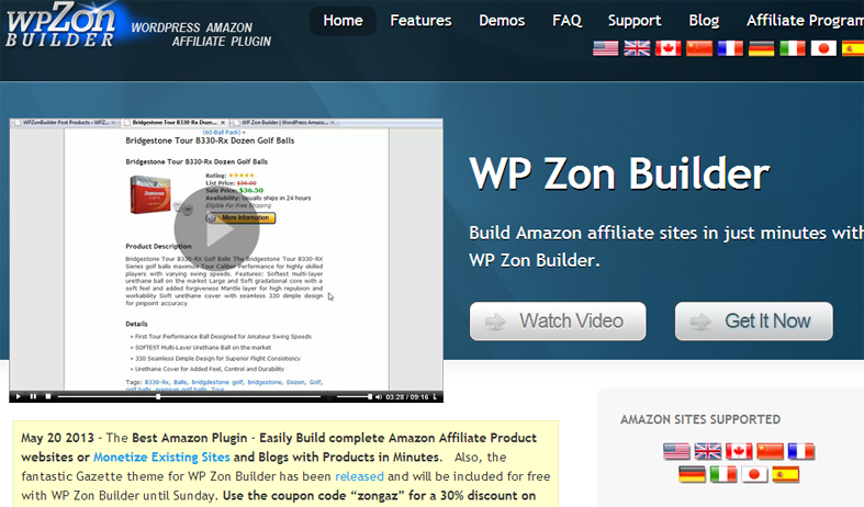 WP Zon builder plugin
