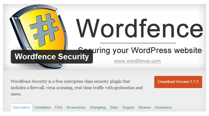 WordFence Security plugin
