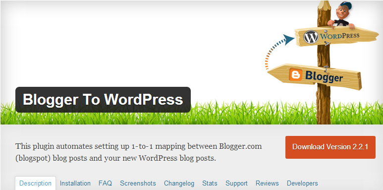 Blogger Blogspot To WordPress Redirection wordpress plugin