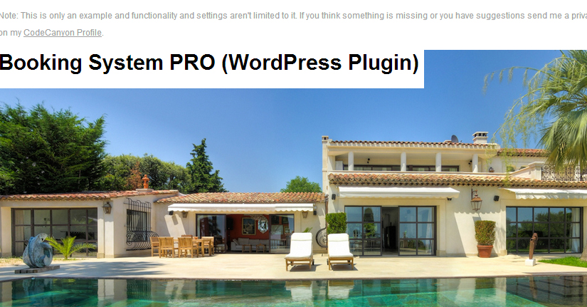 Booking System Pro WP Plugin