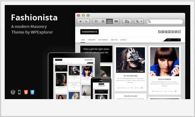 Fashionista -Personal Blog WordPress Template