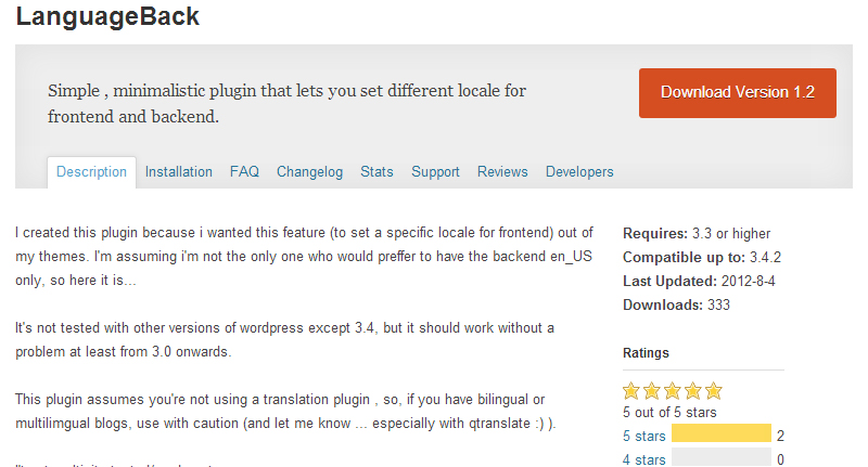 LANGUAGEBACK WordPress Plugin