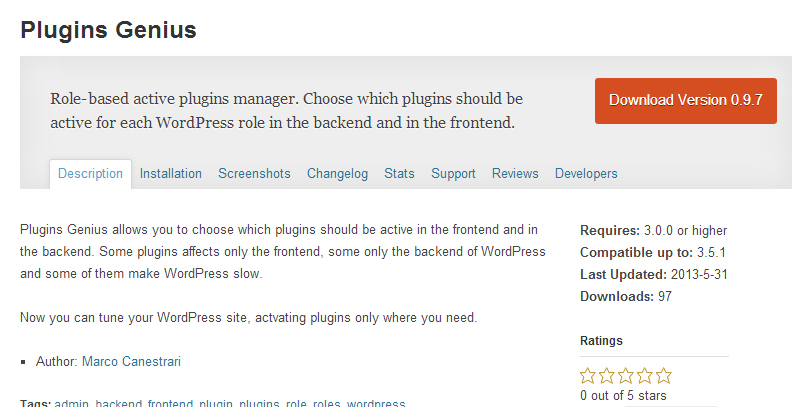 PLUGINS GENIUS WordPress Plugin