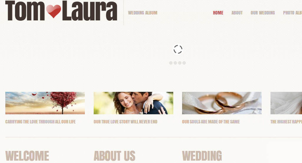 White Wedding Album WordPress Theme