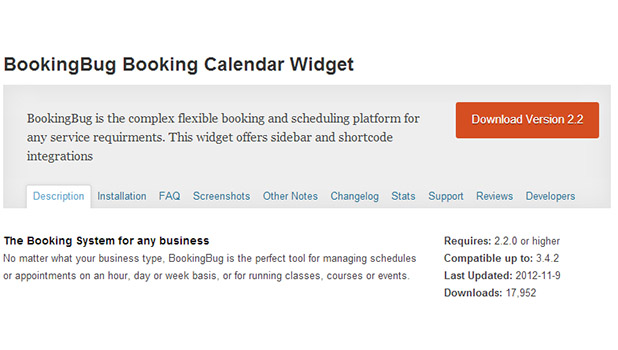 BookingBug Booking Calendar Widget