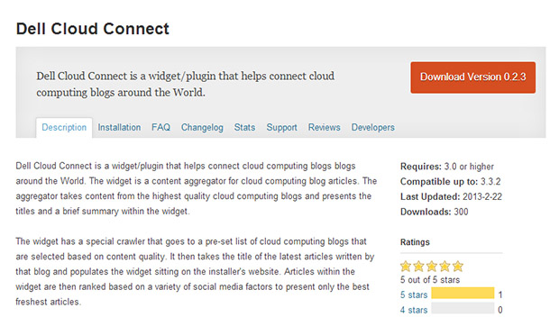 Dell Cloud Connect WordPress Plugin