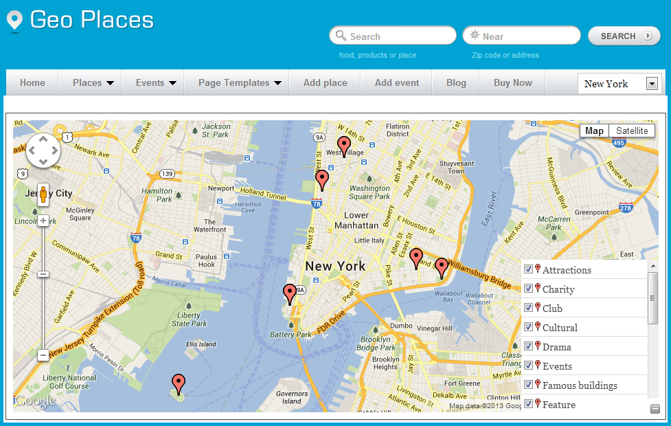 Geo Places WordPress Template
