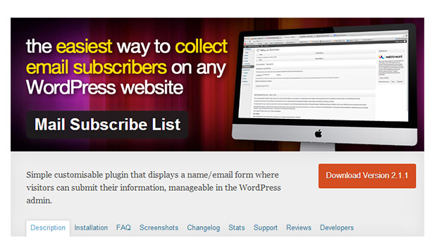 Mail Subscribe List - wordpress plugin
