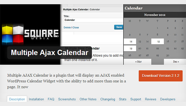 Multiple Ajax Calendar