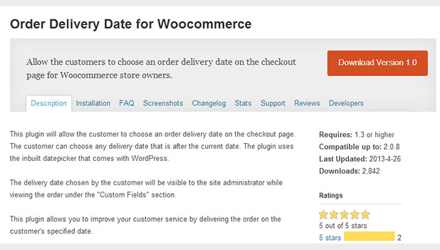 Order Delivery Date for Woocommerce